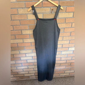 Timing USA Long Overall Dress Skirt Back Slit Gray Vintage Size Medium Women’s